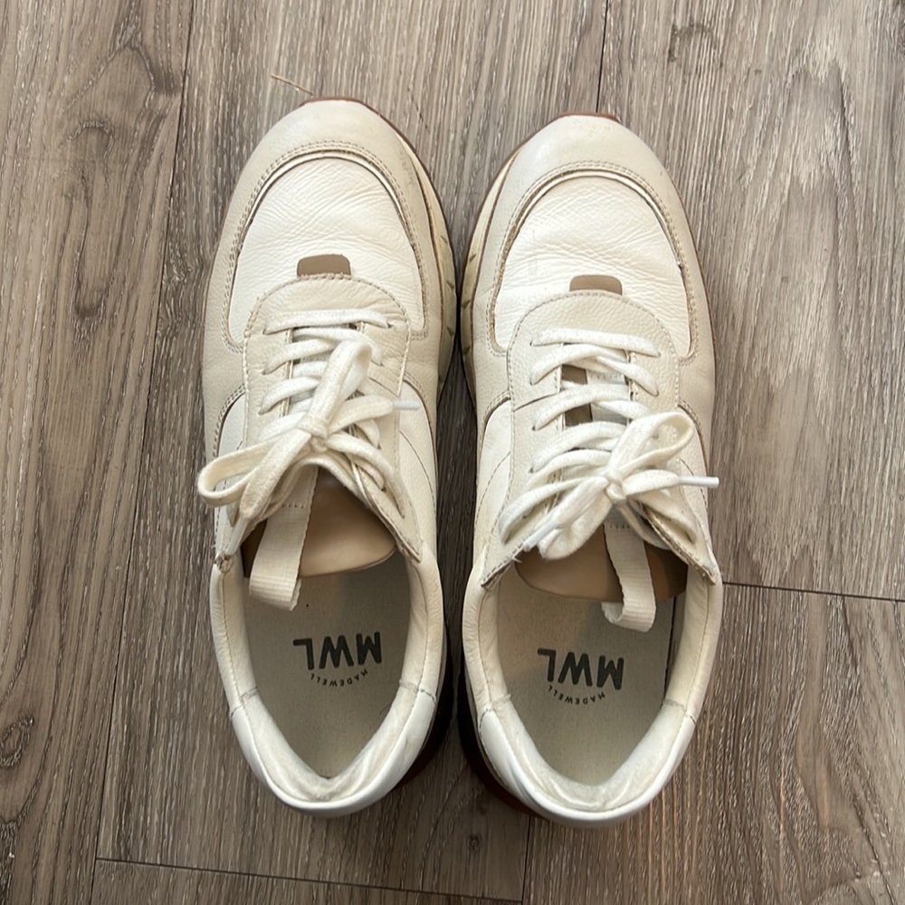 Madewell Kickoff Trainer Sneakers in Neutral Colorblock Leather